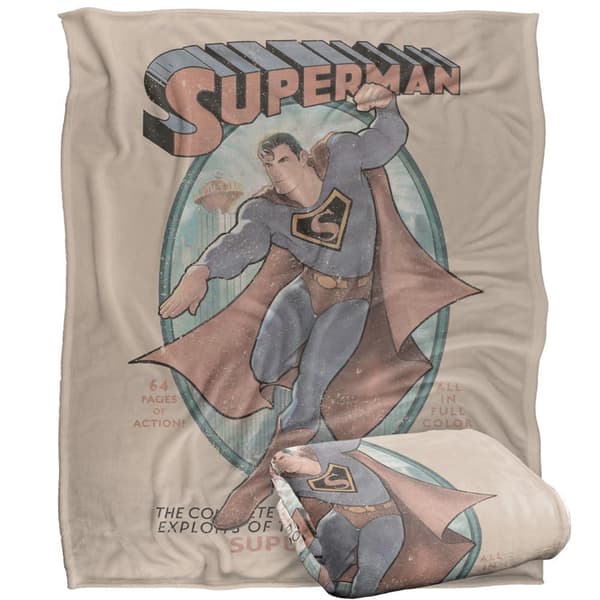 Superman The Daring Exploits Soft Touch Blanket