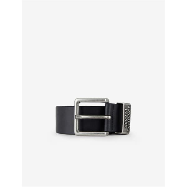 Armani Exchange Herrbälte i läder med logotyp