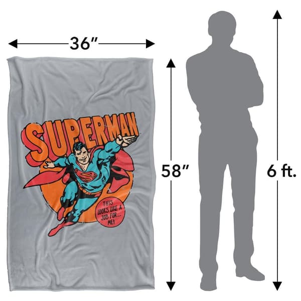 Superman Job For Me Printed Soft Touch Blanket