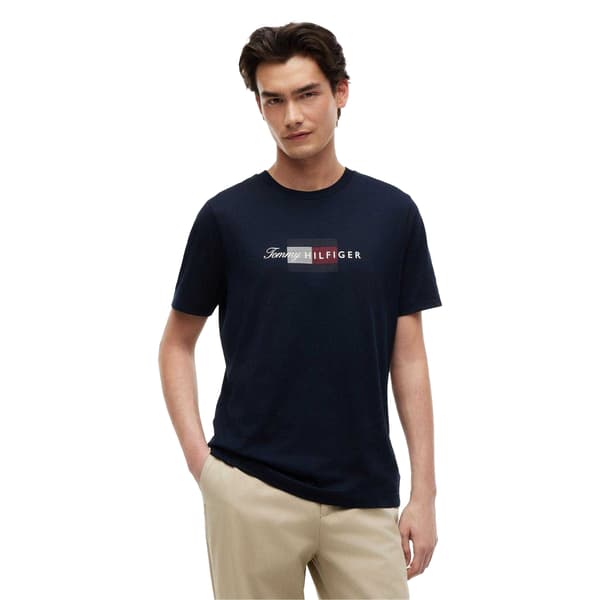 Tommy Hilfiger Herr T-shirt med scriptlogotyp