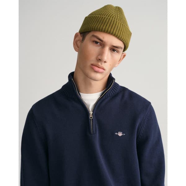 Gant Mens Micro Textured Half Zip Sweatshirt