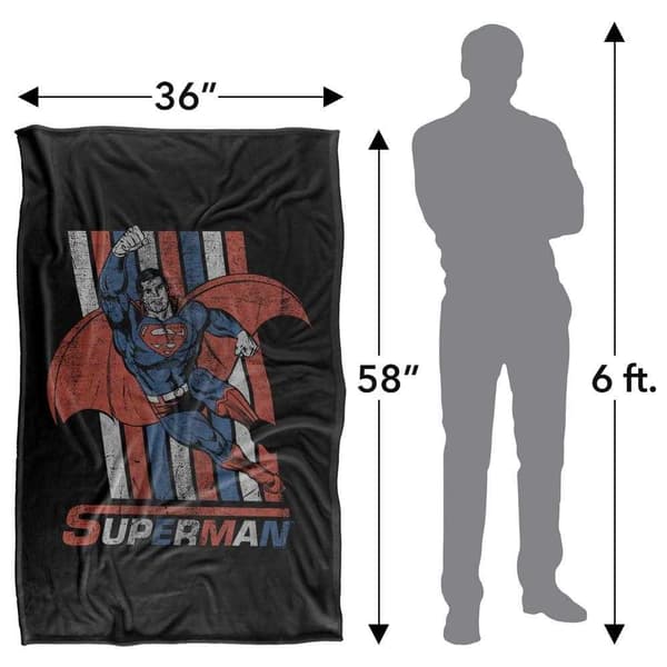 Superman Retro Stripe Blanket