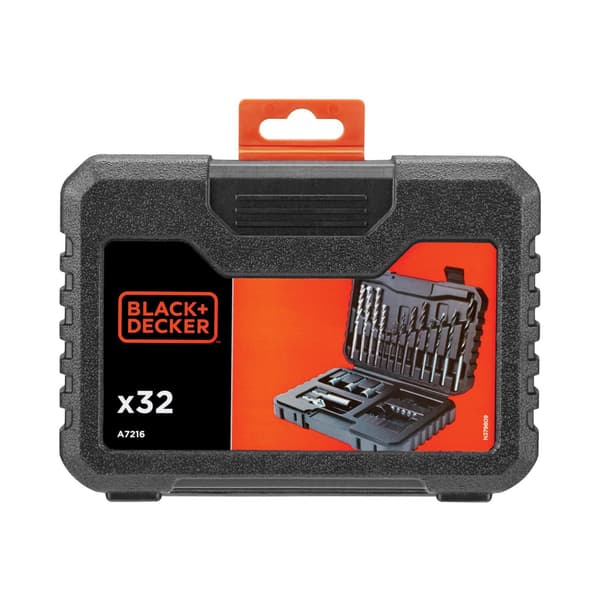 Black + Decker A7216 pora- ja ruuvaussarja, 32 osaa