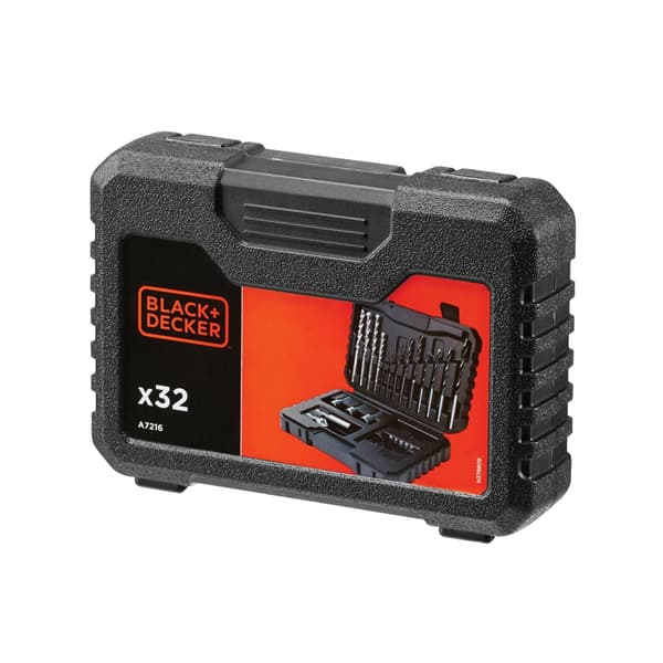 Black + Decker A7216 pora- ja ruuvaussarja, 32 osaa