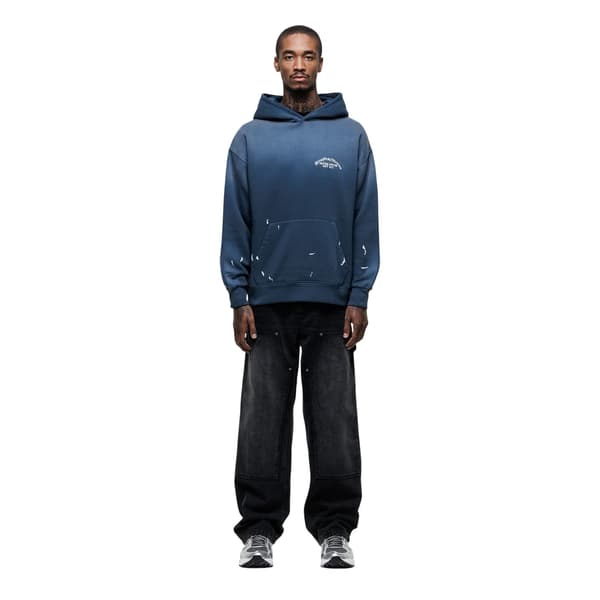 Good For Nothing Herr Abrade Fade Splatter Pull Over Oversized Hoodie