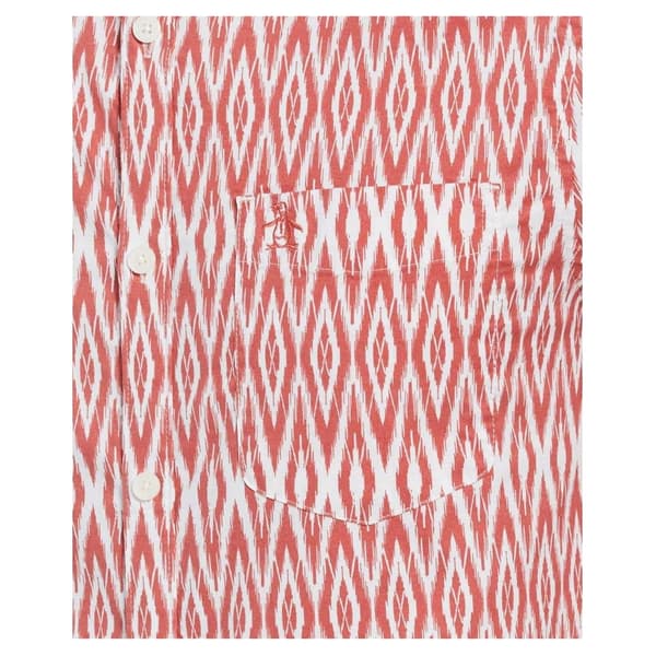 Original Penguin Herr Ikat Regular Kortärmad Skjorta