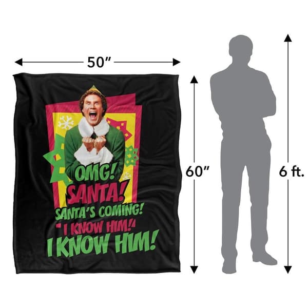 Elf Santa´s Coming! I Know Him! Blanket