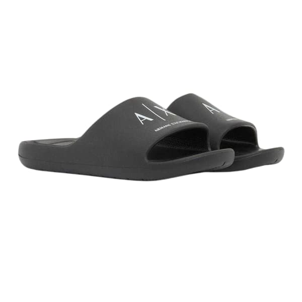 Armani Exchange Mens Logo Flat Sliders
