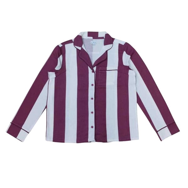 Linea Pyjamasset med ränder och knappar för damer