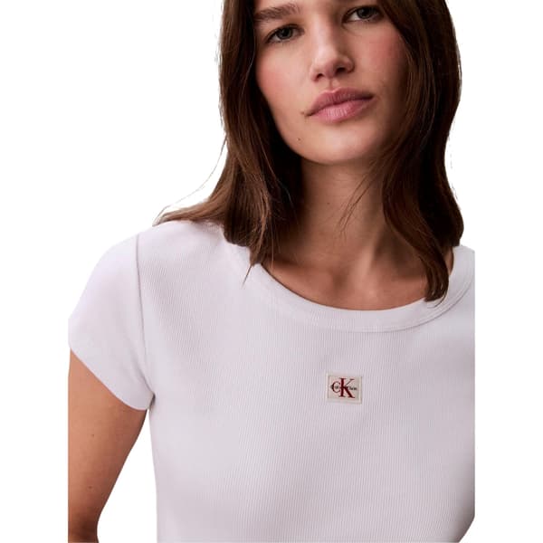 Calvin Klein Dam Ribbad Vävd Crop Top