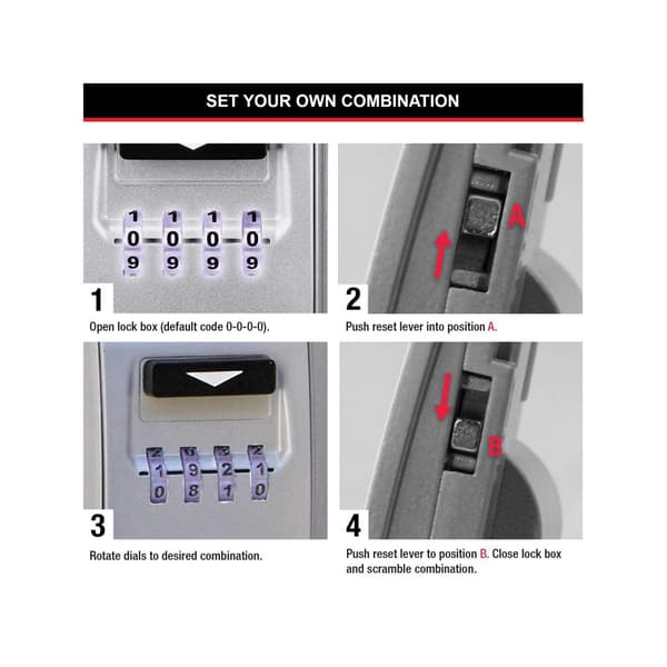 Master Lock 5425e Light Up Dial Select Access Vægmonteret nøgleboks