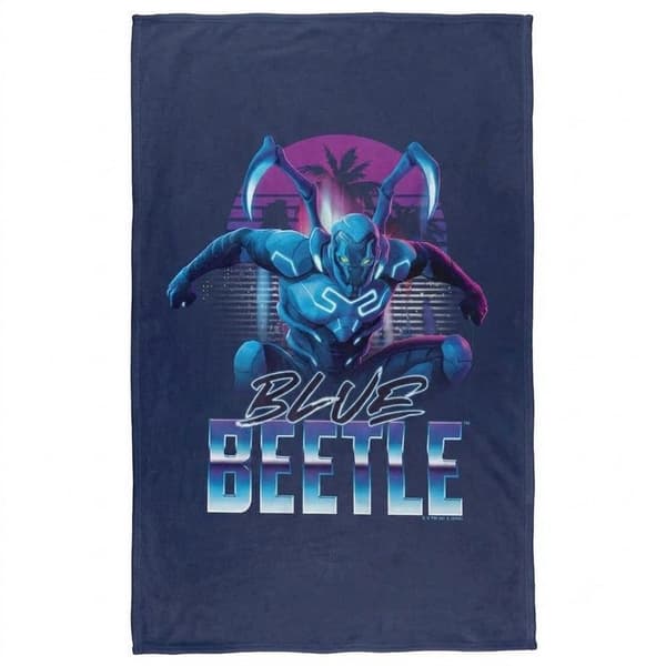 Blue Beetle City Protector Soft Touch Blanket