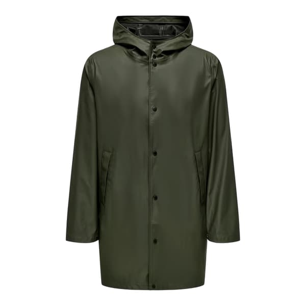 Only Mens Water Repellent Regular Raincoat