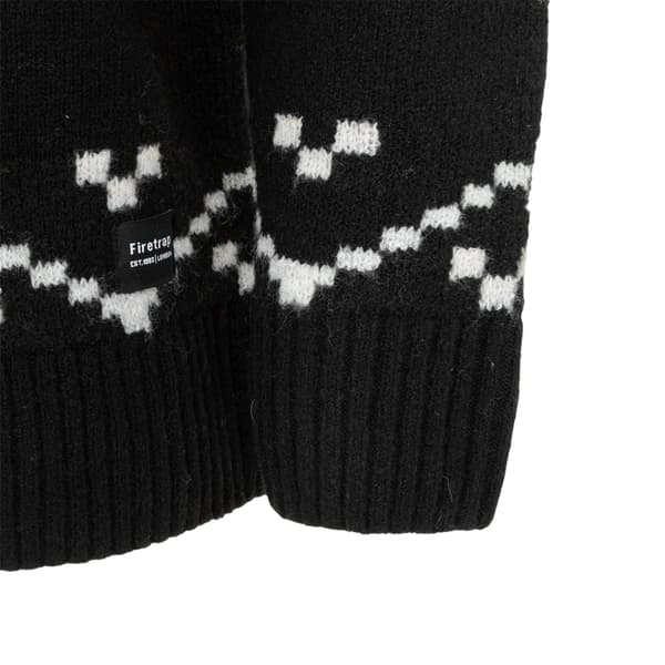 Firetrap Herr Fair Isle Polyesterblandning Slim Casual Tröja