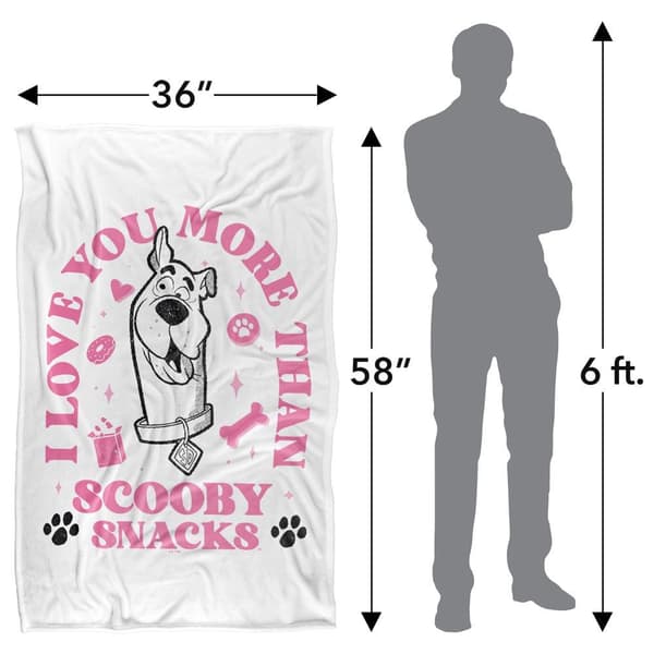 Scooby Doo Scooby Snacks Soft Touch Valentine Blanket