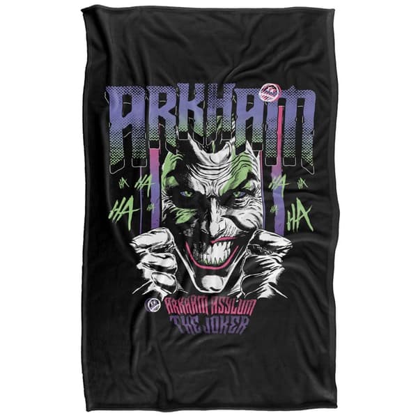Batman Arkham Asylum The Joker Haha Soft Touch Blanket