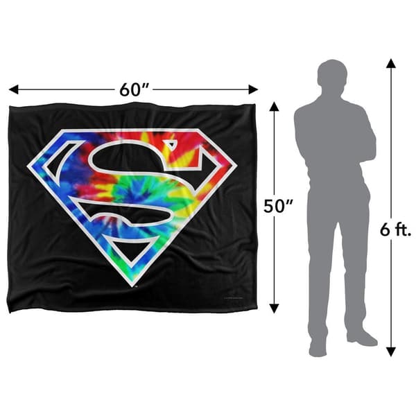 Superman Tie Dye Logo Blanket