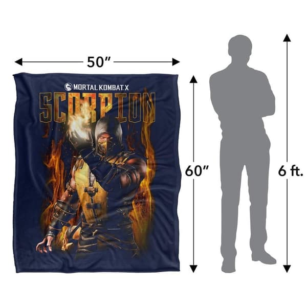 Mortal Kombat Scorpion Soft Touch Blanket