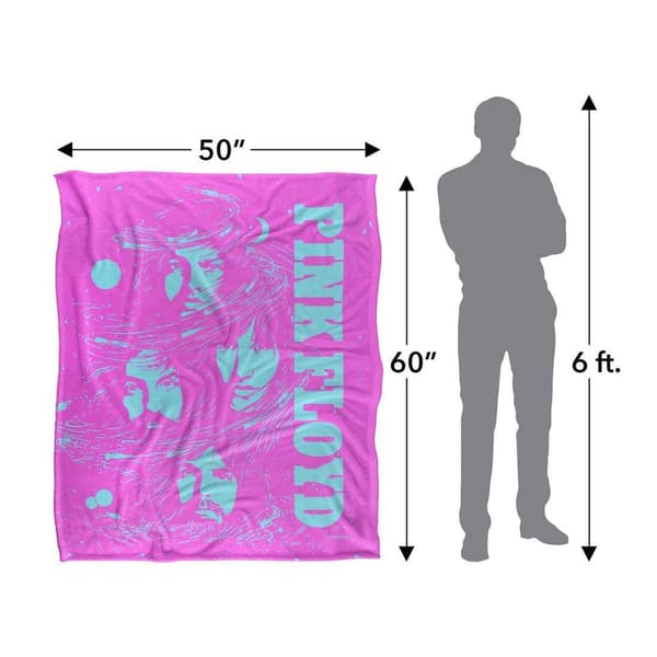 Pink Floyd Silky Space Faces Supersoft Blanket
