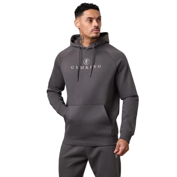 Gym King Herr Logotyp Raglan Hoodie