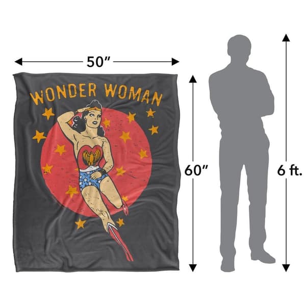 Wonder Woman Circle Soft Touch Blanket