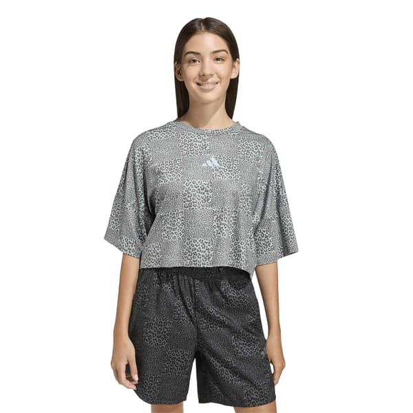 Adidas Leopardmönstrad Croppad Topp för Flickor