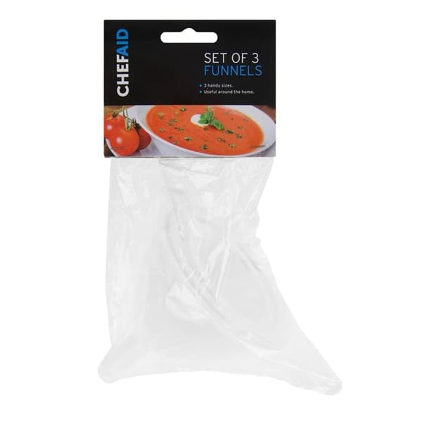 Chef Aid Plastic Funnel (Pack of 3)