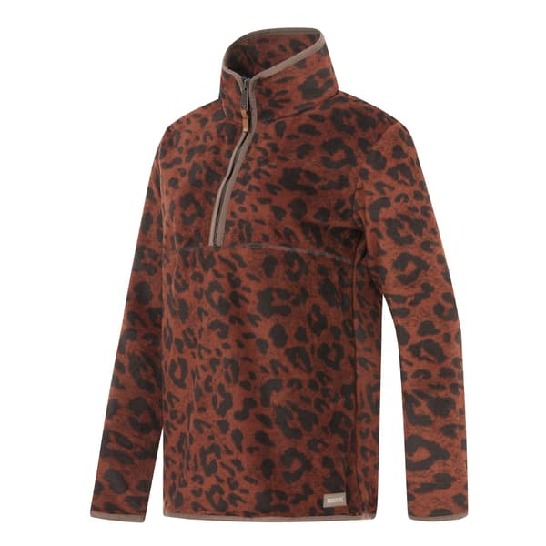 Regatta Dam Frankie Leopardmönstrad Borg Half Zip Fleece
