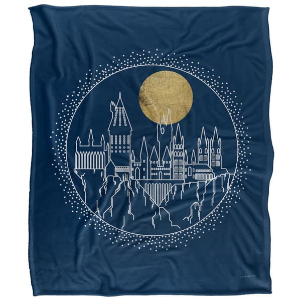 Harry Potter Hogwarts Outline Blanket