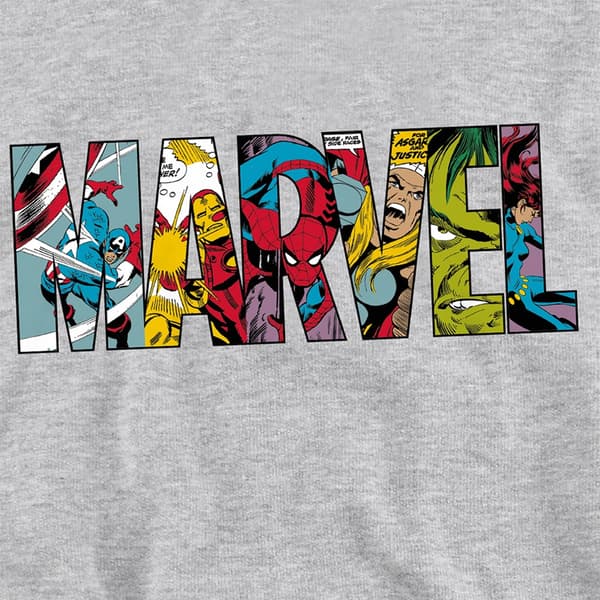 Marvel Childrens/Kids Characters Logo Pullover Hoodie