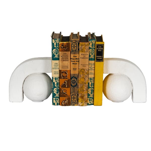 Hill Interiors Ashen Ceramic Book Ends