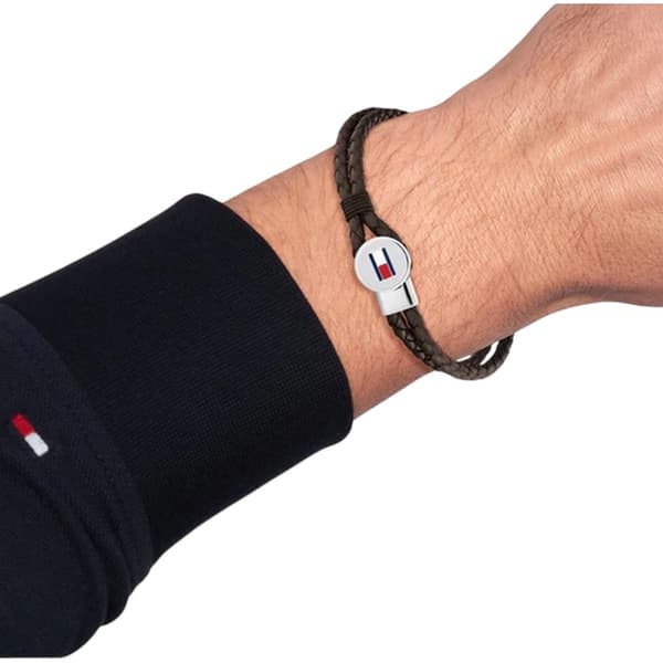 Tommy Hilfiger Herrarmband i flätat läder