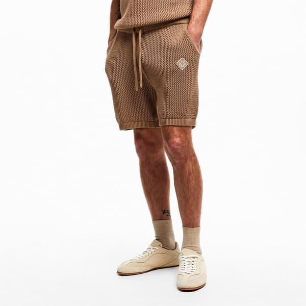 Belier Mens Knitted Logo Shorts