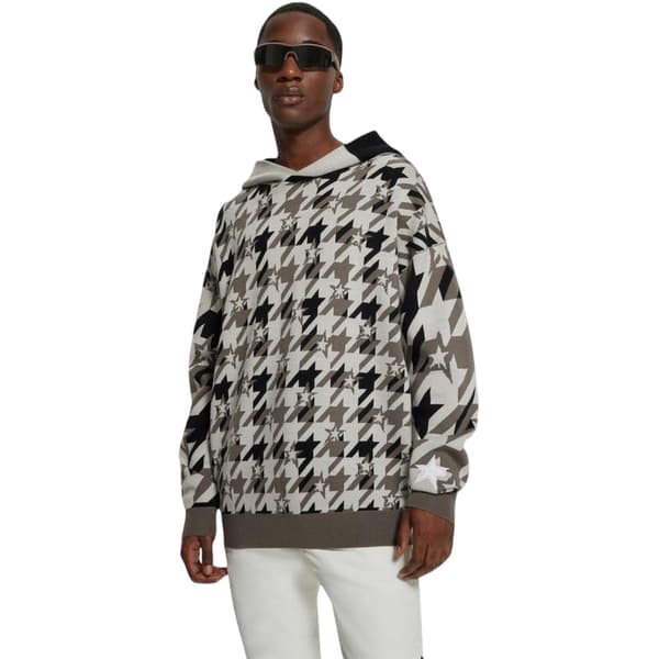 Boss Mens Houndstooth Oversized Hoodie