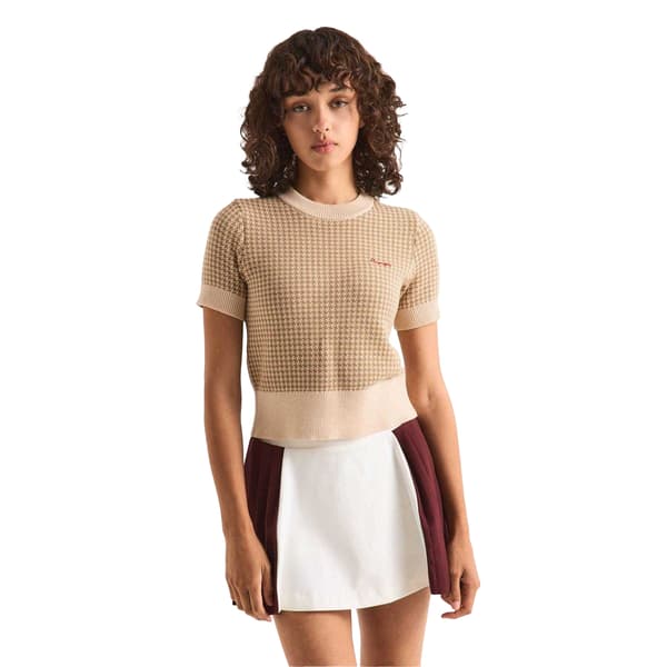 Slazenger Dam Houndstooth Stickad Topp