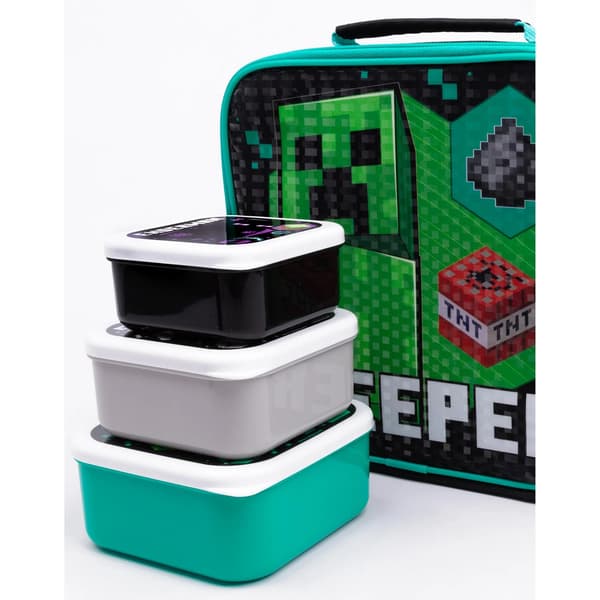 Minecraft Creeper Lunchväska och flaska (5-pack)