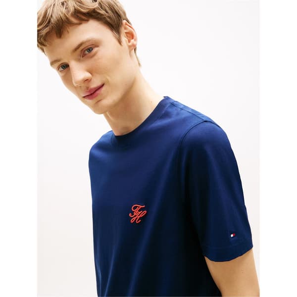 Tommy Hilfiger Mens Script Logo Regular T-Shirt