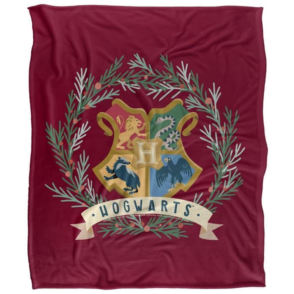 Harry Potter Hogwarts Crest Christmas Throw