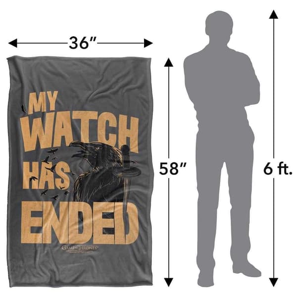 Game Of Thrones My Watch Has Ended Soft Touch Blanket