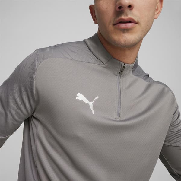 Puma Mens TeamFinal Quarter Zip Training Fleece Top