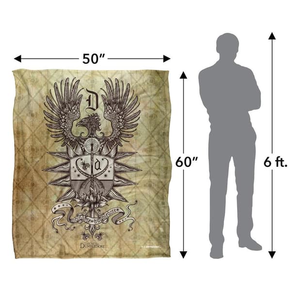 Fantastic Beasts Crest Dumbledore Blanket