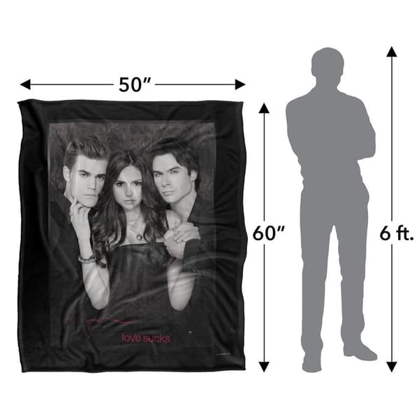 Vampire Diaries Black and White Blanket