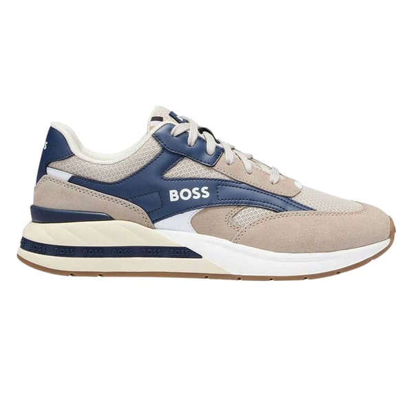 Boss Mens Kurt Runn Leather Trainers