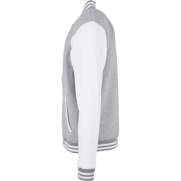 Build Your Brand Mens Basic Contrast Varsity Jacket