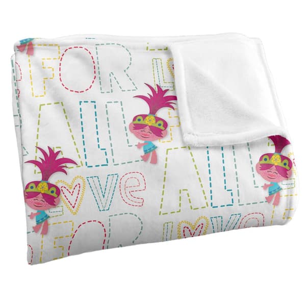 Trolls Silky Patterned Soft Touch Blanket