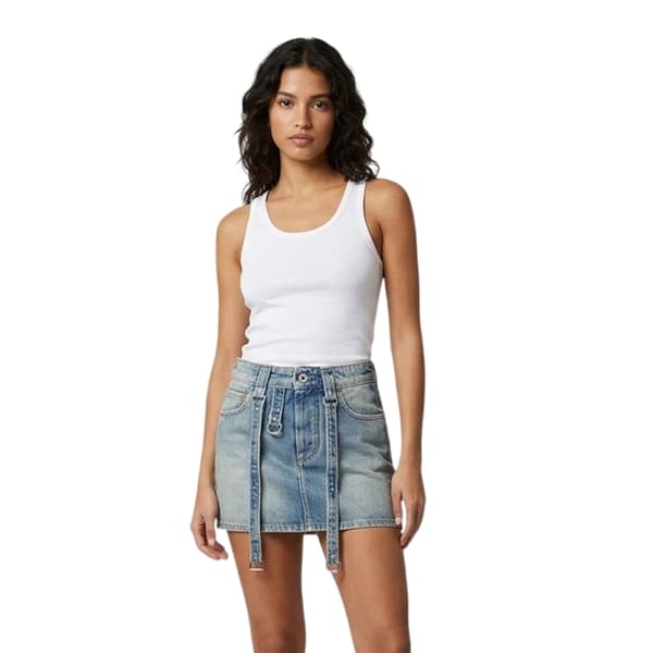 Off-White Cargo Denim Minikjol för damer