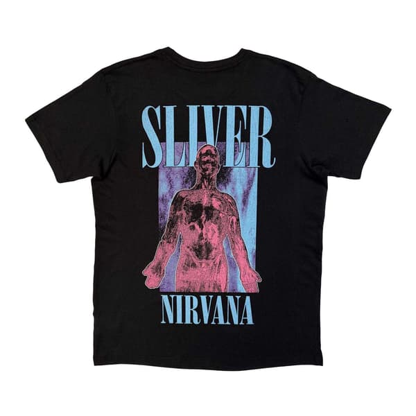 Nirvana Unisex Vuxen Silver Ryggtryck Kolfiber T-shirt