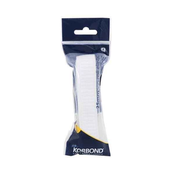 Korbond Non-Roll Elastic 25mm x 2m