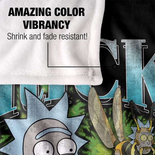 Rick And Morty Homage Soft Touch Blanket