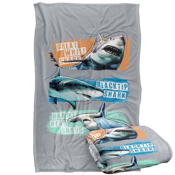 Shark Week Silky Blanket